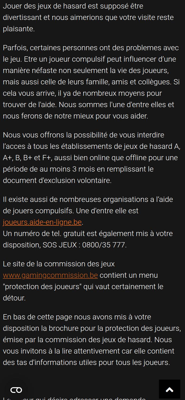36WIN responsible gaming page on a smartphone: voluntary exclusion and help addresses