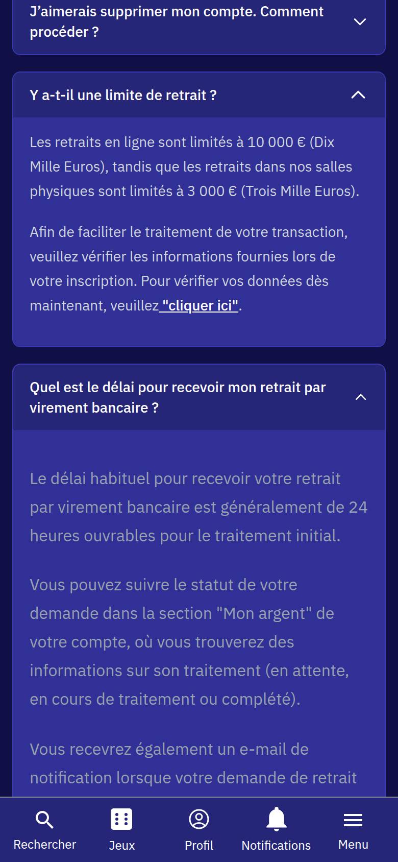 Wellington Casino FAQ on a phone: online and in-hall withdrawal caps, and bank transfer timing